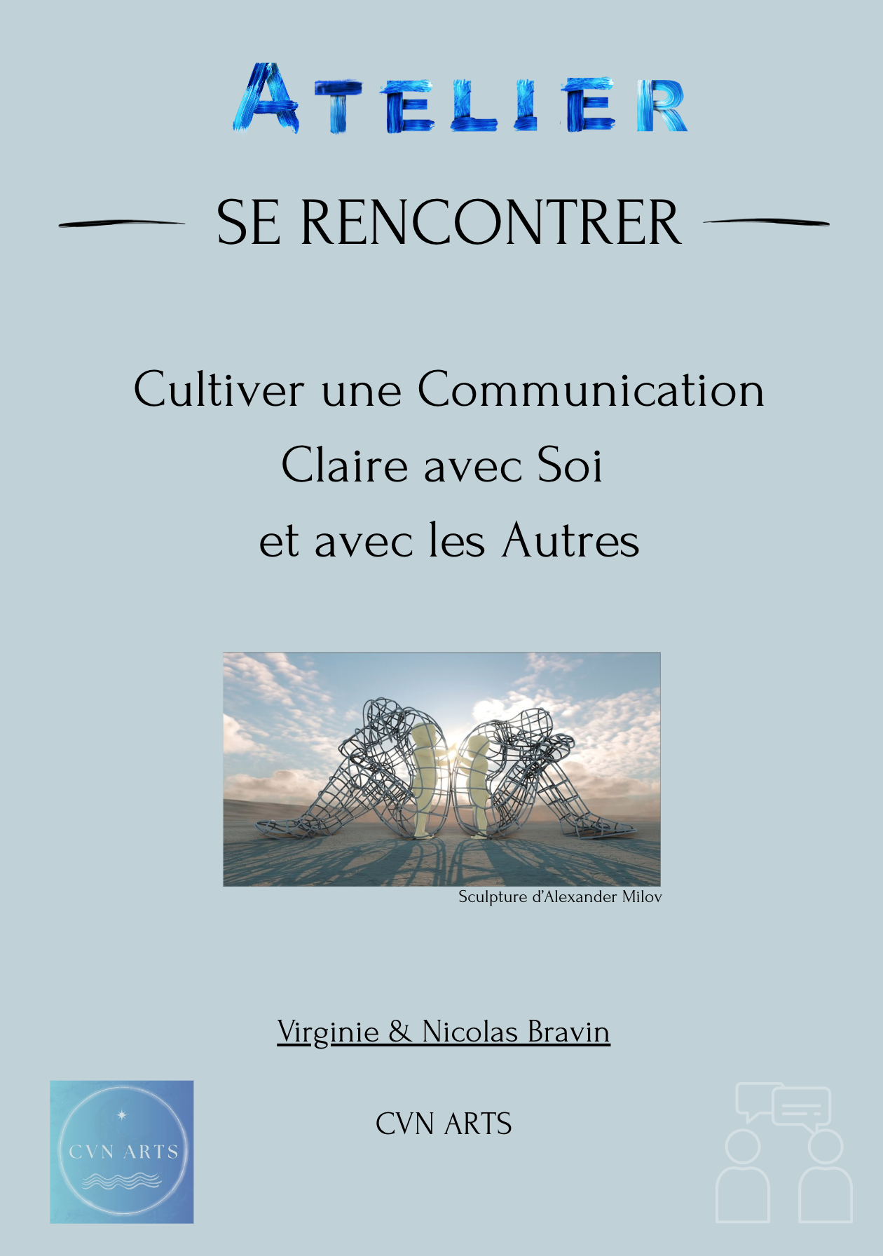 affiche présentation de l'atelier se rencontrer, séminaires d'entreprises, atelier en entreprises