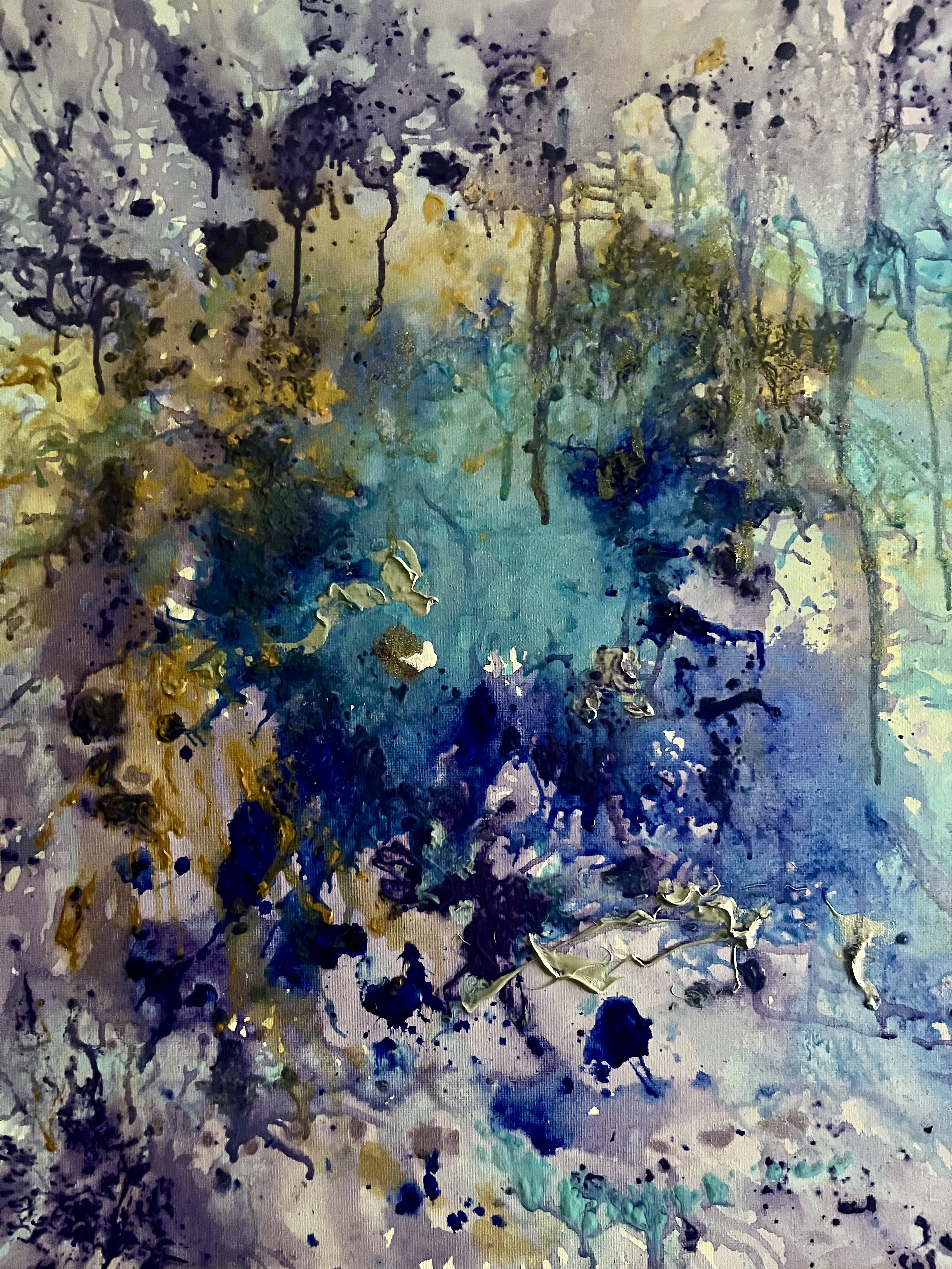 photo d'une peinture acrylique de Nicolas BRAVIN nommée Angel Aura