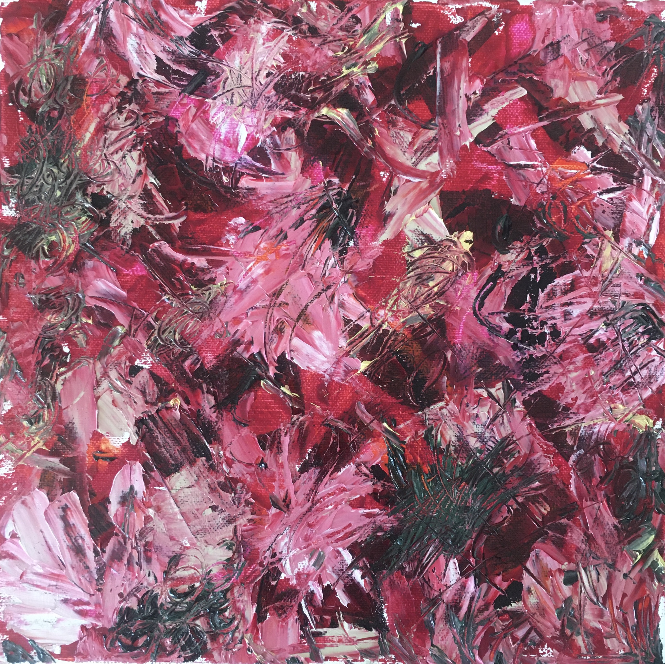 tableau, peinture de Virginie BRAVIN nommé Eclosion 1, peinture à l'huile