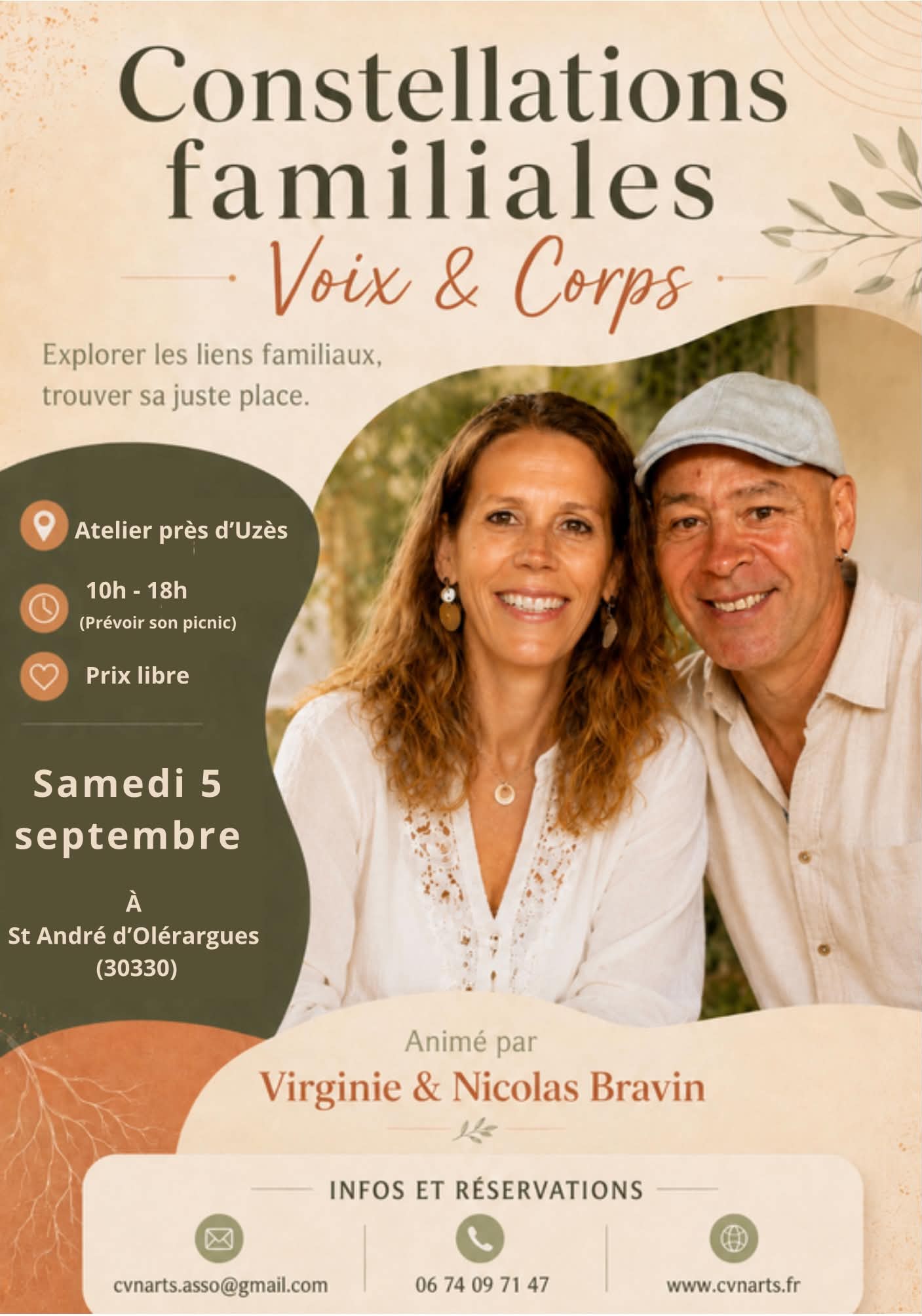 affiche, flyer, stage constellations familiales