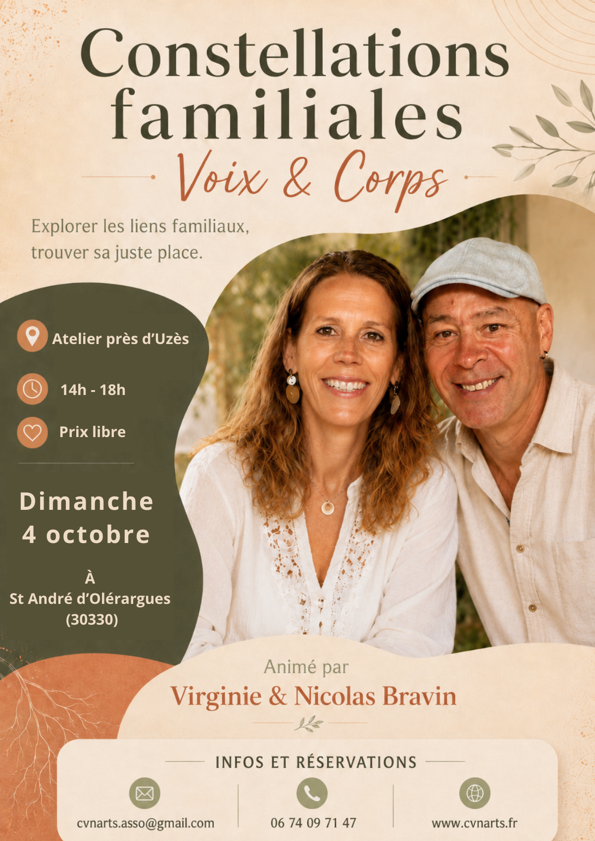 affiche, flyer, stage constellations familiales
